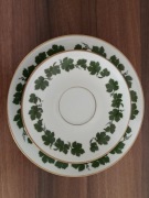 GDR 1777 duo porcelanowe 2 talerze liście winorośli