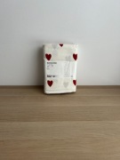 Pościel flanelowa IKEA BARNDRÖM 150x200 (50x60 cm) CZERWONE serduszka