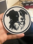 4x Podstawka podkładka pod kubek - Border Collie