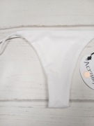 Majtki stringi białe bezszwowe elastyczne minimalistyczne M