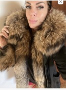 Parka czarna jenot gruby