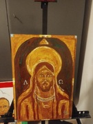 Zbigniew Staszko – „Alfa i Omega” | Olej na desce, 2024 | Nowoczesna Ikona