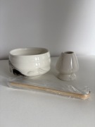 Ouritsu Ao Tradycyjny Zestaw do Matcha Chashaku + Matchawan + Podstawka
