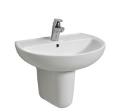 Umywalka Koło Rekord  50x41 cm półokrągła ścienna biała z/otw