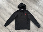 Czarna bawełniana bluza z kapturem Comme des Garcons XL