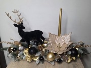 Stroik świąteczny na Boże Narodzenie podłużny z reniferem