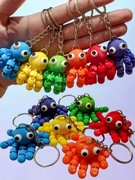 Brelok Breloczek do kluczy lub plecaka OŚMIORNICA DRUK 3D FLEXI zestaw 6szt