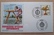 Historyczne instrumenty optyczne - koperta ze znaczkiem 1981 RFN