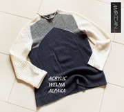 Marc Cain śliczny z dodatkiem wełny i alpaki r.L