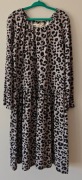 szara sukienka w panterkę H&m na 12-14 lat 158/162 cm