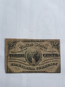1863 r  United States 3 Cents Fractional Currency