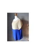 Delikatna bluzka z jedwabiu silk contrast XS S M
