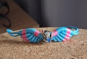 Bransoletka charms Stitch skrzydła hand made