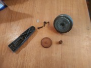 UNITRA ZRK radiomagnetofon RM 451 zębatka koło zamachowe wspornik zaślepka 