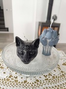 Świeczki sojowe gotyckie, rustykalne, barokowe głowa kota mystic