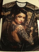 Koszulka męska, uniseks druk cyfrowy 3D NOWA motyw azjatka rozmiar M 