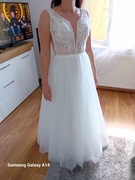 Suknia ślubna kolor śmietana