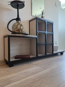 Konsola stolik w stylu Loft z podświetleniem LED 