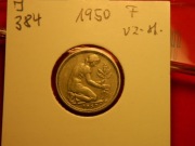 KD Niemcy 50 fenigów pfennig 1950 F