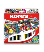 Kores kredki trójkątne 50 kolorów