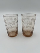 Szklanki barwione 2 szt. PRL