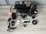 Stary Aparat Yashica TL-E + obiektywy + inne akcesoria Zestaw Unikat