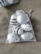 Jajka plastikowe zawieszki zestaw 6 sztuk DEKORACJA WIELKANOC