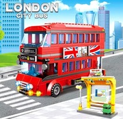 Klocki wzór LEGO AUTOBUS AUTOKAR BUS Londyński Angielski Bus AutobusPrezent