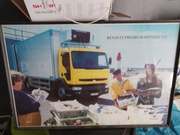 plakat stary duży plakat ciężarówka Renault,  w ramie, 