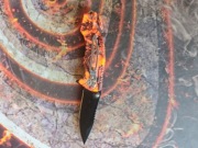 Nóż składany scyzoryk orange camo outdoor EDC