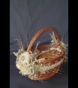 Koszyczek na święconkę, wielkanocny z naturalnym przybraniem 413