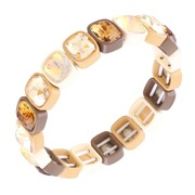 Bransoletka emaliowana elastyczna kryształki