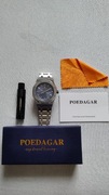 Poedagar zegarek męski NOWY srebrny 