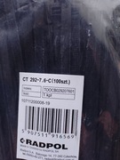 Opaska zaciskowa"trytytka" CT 292-7,6-C    100 szt  Radpol