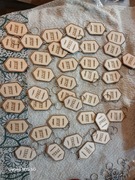 Firmowy brelok  drewniany z logo numeracja zawieszka do kluczy ,breloki .