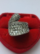 Pierścionek srebrny żmija vintage rozmiar 9