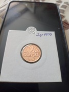 2 grosze 1939 w holderze 