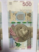 Banknot kolekcjonerski 500zł Seria AA niski/ciekawy numer/stan idealny 