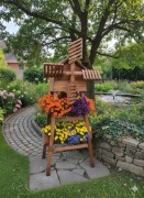 Duży Wiatrak Ogrodowy 135 cm. Z donicami.