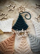 Zestaw szydełkowych zawieszek choinkowych (6szt)