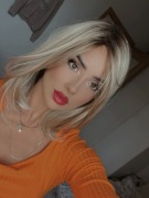 Peruka nowa grzywka bob brąz blond pasemka gęste grzywka dla kobiet