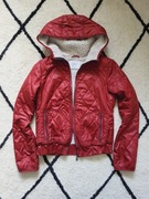 Only kurtka S bordowa pikowana lekka przejściowa z kapturem