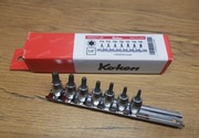 Koken Zestaw nasadek Torx na szynie RS2025/7-L28