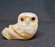 Figurka sowy z onyksu, bez skaz i uszkodzeń