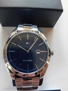 Zegarek męski TOMMY Hilfiger srebrny na bransolecie. Nowy