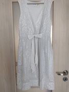 Calvin Klein Massimo dutti Zara sukienka cloud dancer srebro jak nowa S M