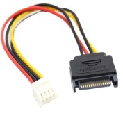 Kabel zasilający SATA 15pin meski 4pin FDD Floppy  adapter konwerter 20 cm