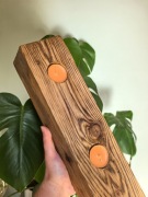 Drewniany świecznik handmade 