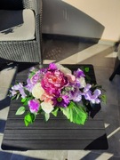 Kompozycja nagrobna fioletowa,Duży Stroik na cmentarz 