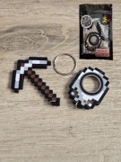 Żelazny Zestaw KeySpinner + Kilof Minecraft - Brelok Druk3d fidget